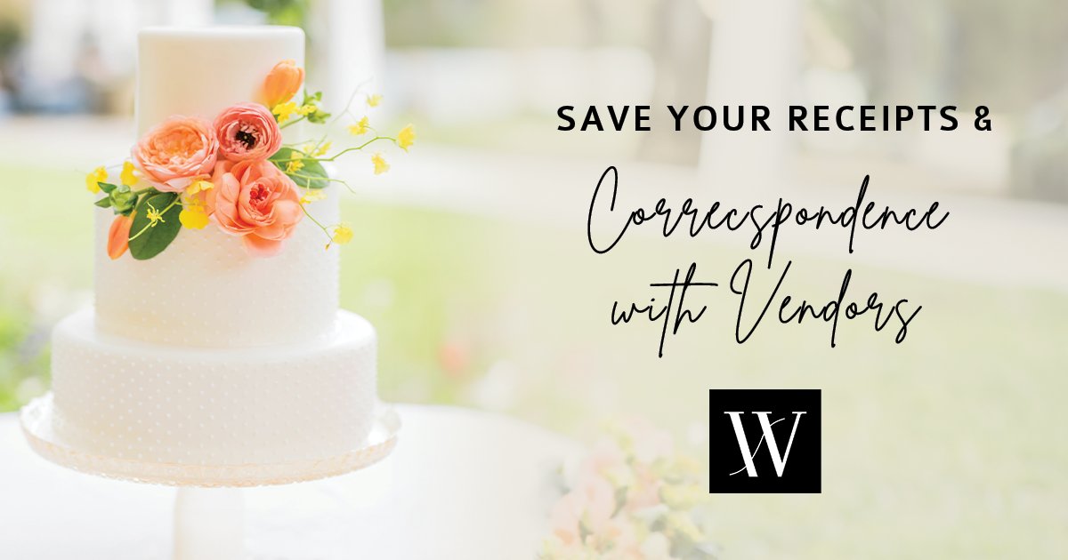 WedProtector's tweet image. Best practice to #ProtectYourWedding: Save your receipts and correspondence with vendors.

If there is a problem, receipts, correspondence, and other documentation will help your #weddinginsurance provider start their claim investigation. Learn more: ow.ly/fN6J50Pt2gv