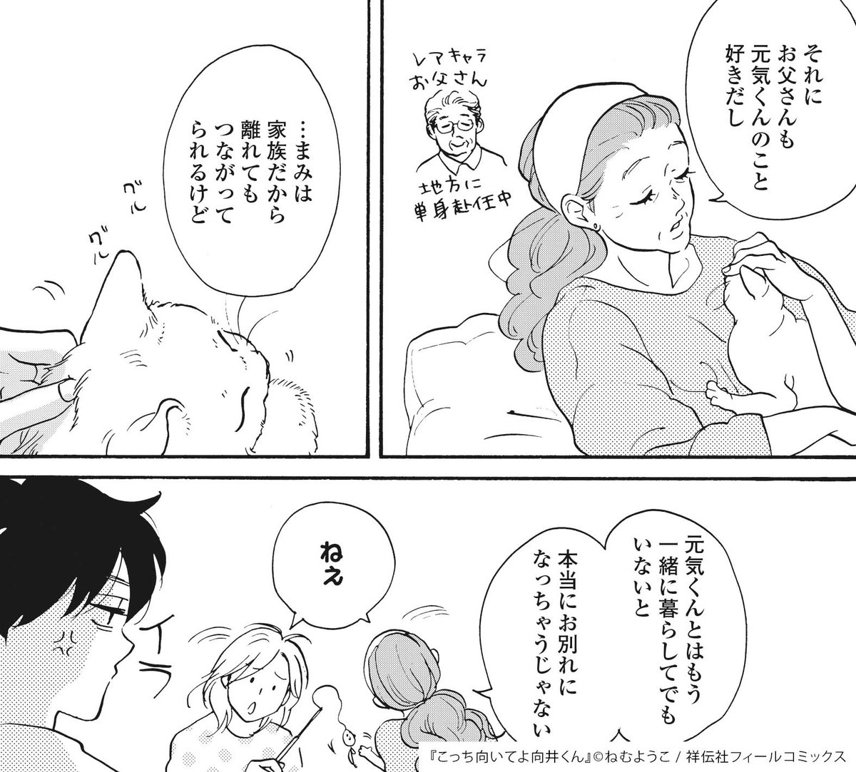 📺ドラマ #こっち向いてよ向井くん
第9話のご視聴ありがとうございました💖

👉原作マンガでドラマ𝟡話を振り返り❶👈

元気と麻美が離婚して麻美が出ていくことに…
なぜか向井家に残った元気くん笑
愛されキャラですねえ～🥹
(最後に仲直りできてよかった😭👏🏻)

#向井くん
#赤楚衛二
#岡山天音… 