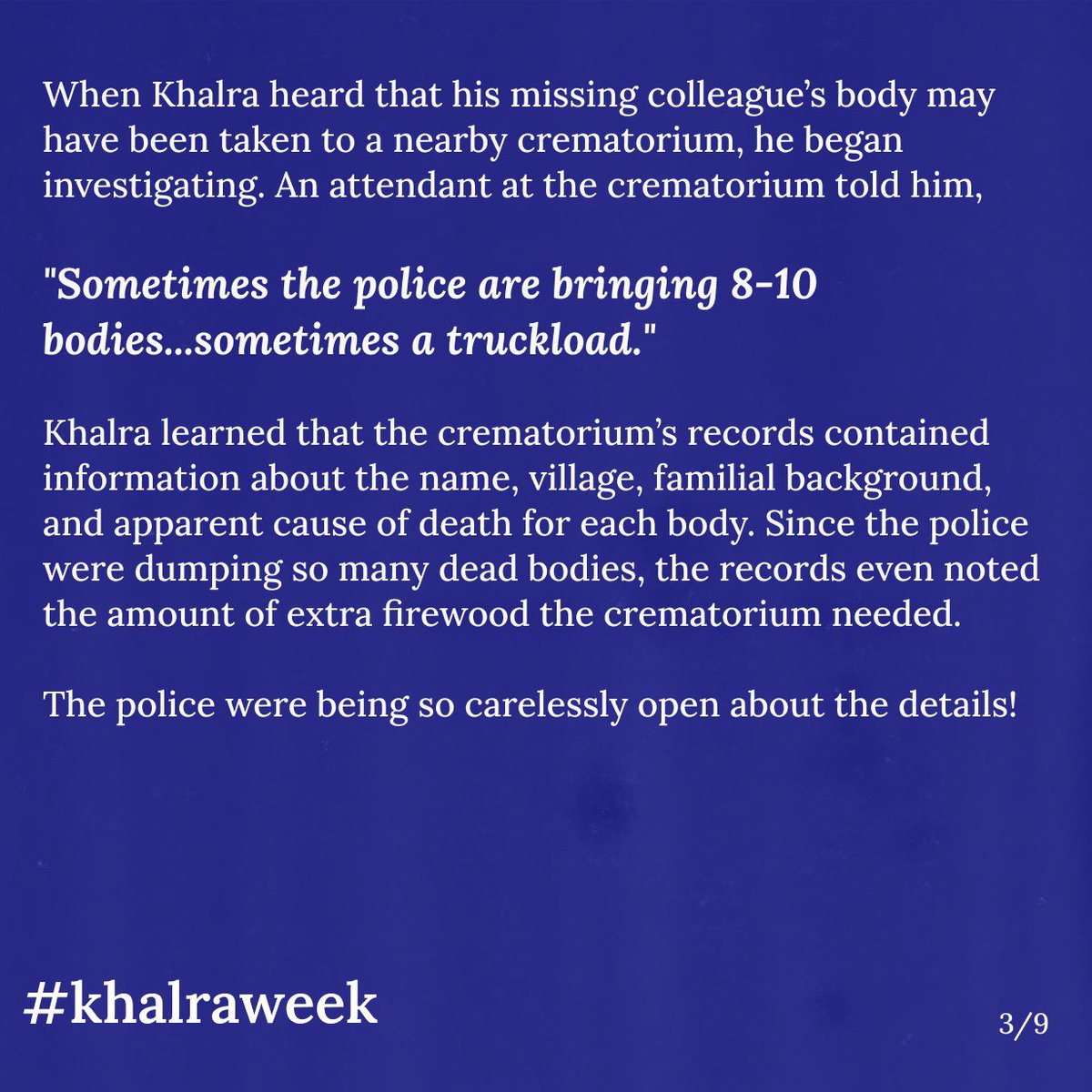 On September 6, 1995, Jaswant Singh Khalra was abducted and killed by security forces in Punjab. A human rights hero, Khalra brought to light the stories of thousands of Sikhs disappeared and killed by the Indian state. #Challengethedarkness