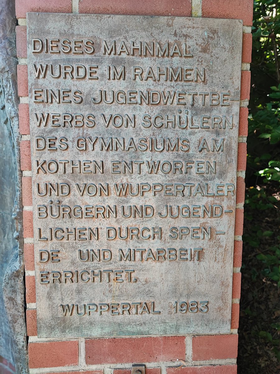 WeareWuppertal's tweet photo. Auf dem Weg nach Wuppertal Beyenburg mach ich immer ein kurzen Stopp beim Mahnmal für das KZ Kemna. Kurz inne halten. #FckThatComaTour #CiclistiAntifascisti https://t.co/Oa0j6B29W7