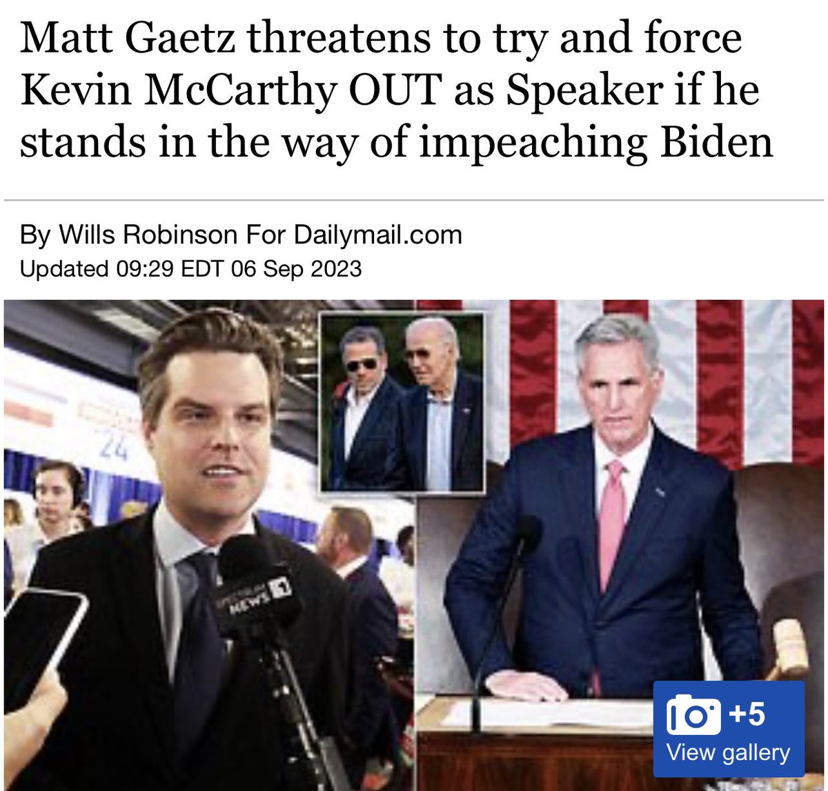 Let’s go, Matt Gaetz! @RepMattGaetz Time to remove Kevin McCarthy … Vacate the Seat.