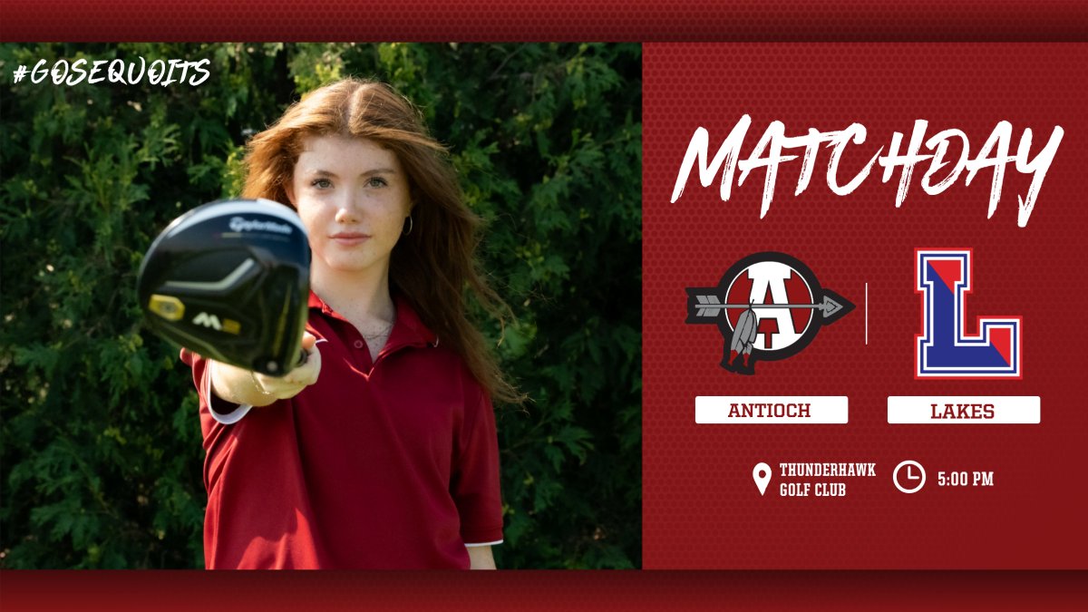 ACHS_Sequoits's tweet photo. Antioch clashes with Lakes on the links at Thunderhawk Golf Club this afternoon. Tee off is 5:00pm.

#GoSequoits
#BeatLakes https://t.co/lE4FOUvWx2