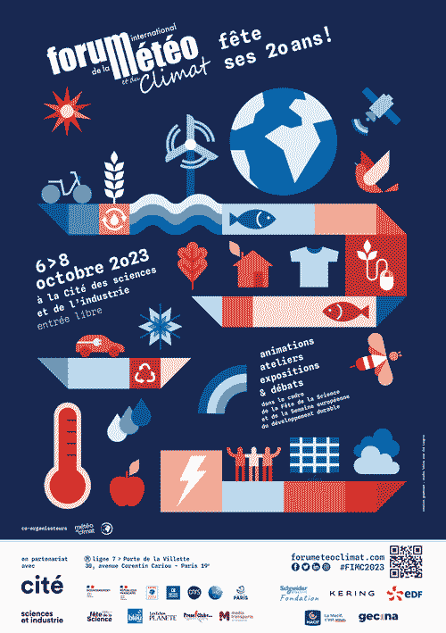 Dans le cadre du « Forum International de la Météo et du Climat » (#FIMC2023), l'<a href="/ademe/">ADEME</a> propose un #SeriousGame en partenariat avec l'association <a href="/futurenherbe/">Futur en Herbe</a> !
📍Les 6, 7 et 8 octobre à la <a href="/citedessciences/">Cité des sciences et de l'industrie</a>
Infos et programme détaillé ici 👉forumeteoclimat.com/programme/gran…