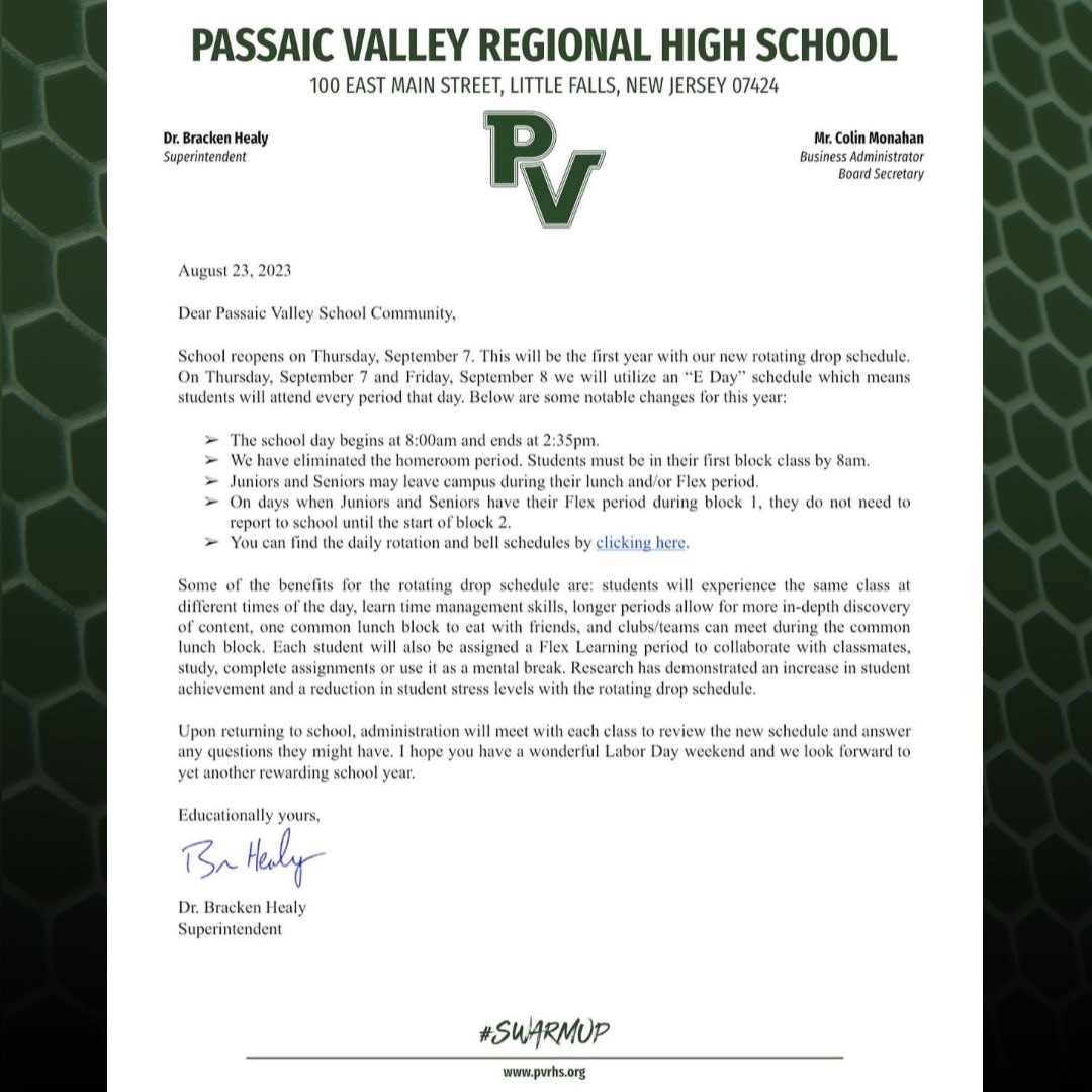 Welcome back Hornets! 

We are very excited to have our students back in the building tomorrow, and look forward to another rewarding school year. #InfoPost #FirstDay #SwarmUp