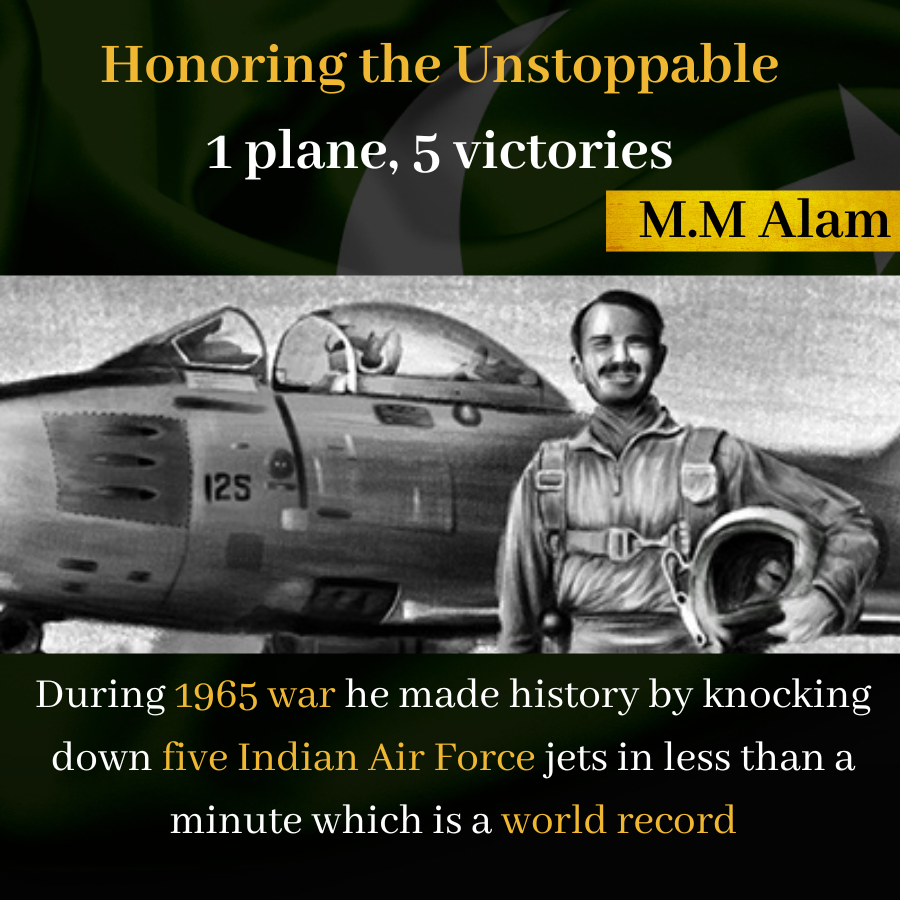 AliizaayKhan's tweet image. Saluting the air ace, MM Alam, whose remarkable heroics in the 1965 war made him a symbol of courage and excellence. His legacy reminds us of the formidable strength of our air force

#MMalam #DefenceDay