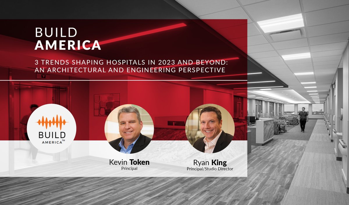 BSAbydesign's tweet image. Keep an eye out for more! Kevin Token and Ryan King recently had a conversation with Kerry Smith, the host of Build America. Together, they delved into the trends that are shaping the landscape of hospitals in 2023 and beyond. #DesignThatInspires #inspiredSolutions #ChangingLives