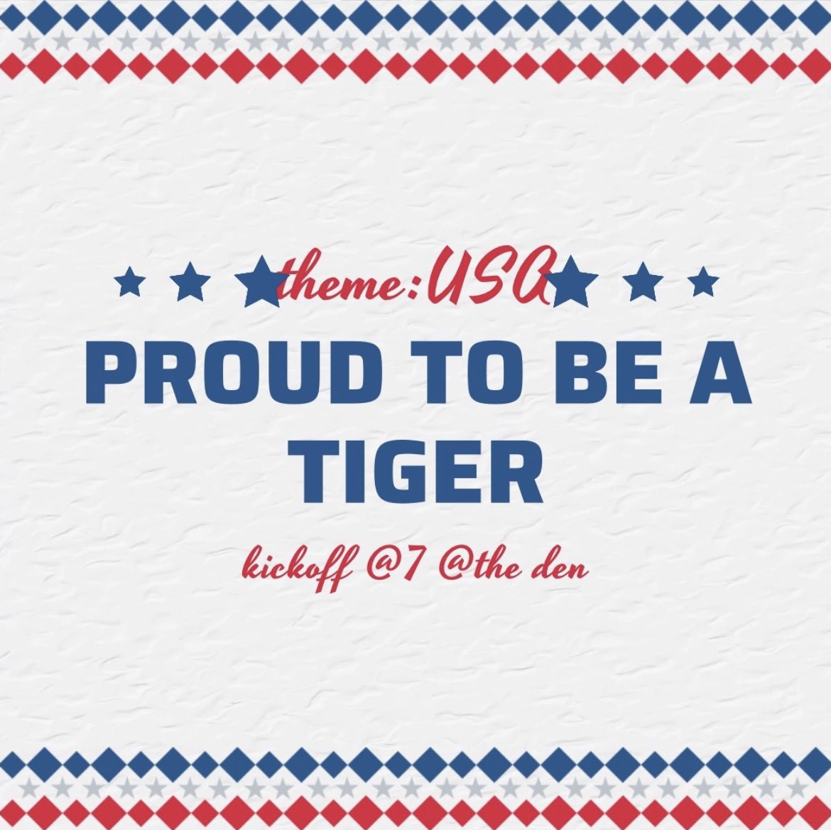 🦅 PARTY IN THE U.S.A. 🦅
see you friday tigers in 🔴⚪️🔵