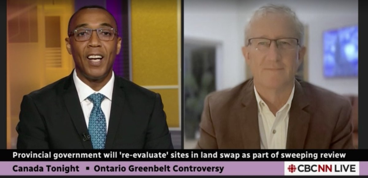 RPDplan's tweet photo. Prof. @waynecaldwell shares insights on the Greenbelt developments and emphasizes "agricultural land is not urban land in waiting"on CBC Canada Tonight

Take a watch: https://t.co/yVXeS9dRSV

#RuralGuelph #RuralPlanning @SEDRD @UofGuelphOAC https://t.co/wTkAH4JT6M