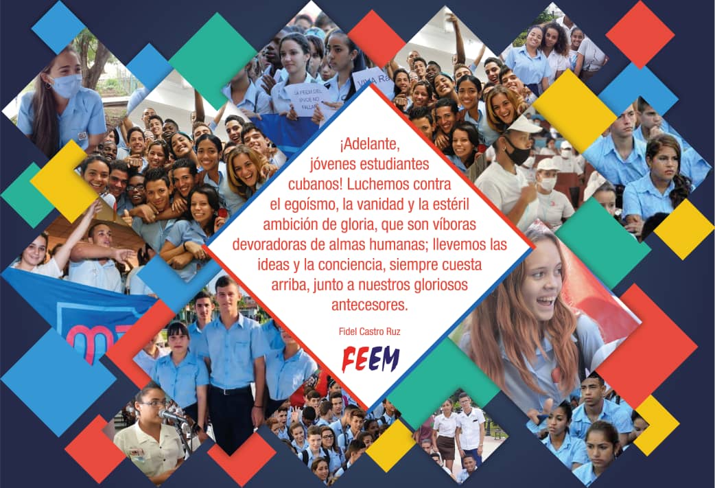 Ya casi de asamblea y la <a href="/FEEM_Cuba/">FEEM de Cuba ✌️🇨🇺</a>
 alista sus argumentos y sus ideas para seguir aquí con #Cuba fieles a las enseñanzas de #FidelPorSiempe Allí nos veremos, en el debate certero y el compromiso <a href="/UJCdeCuba/">UJC de Cuba</a>
 <a href="/DiazCanelB/">Miguel Díaz-Canel Bermúdez</a>
 <a href="/DrRobertoMOjeda/">Dr. Roberto Morales Ojeda</a> #CreaTuFelicidad