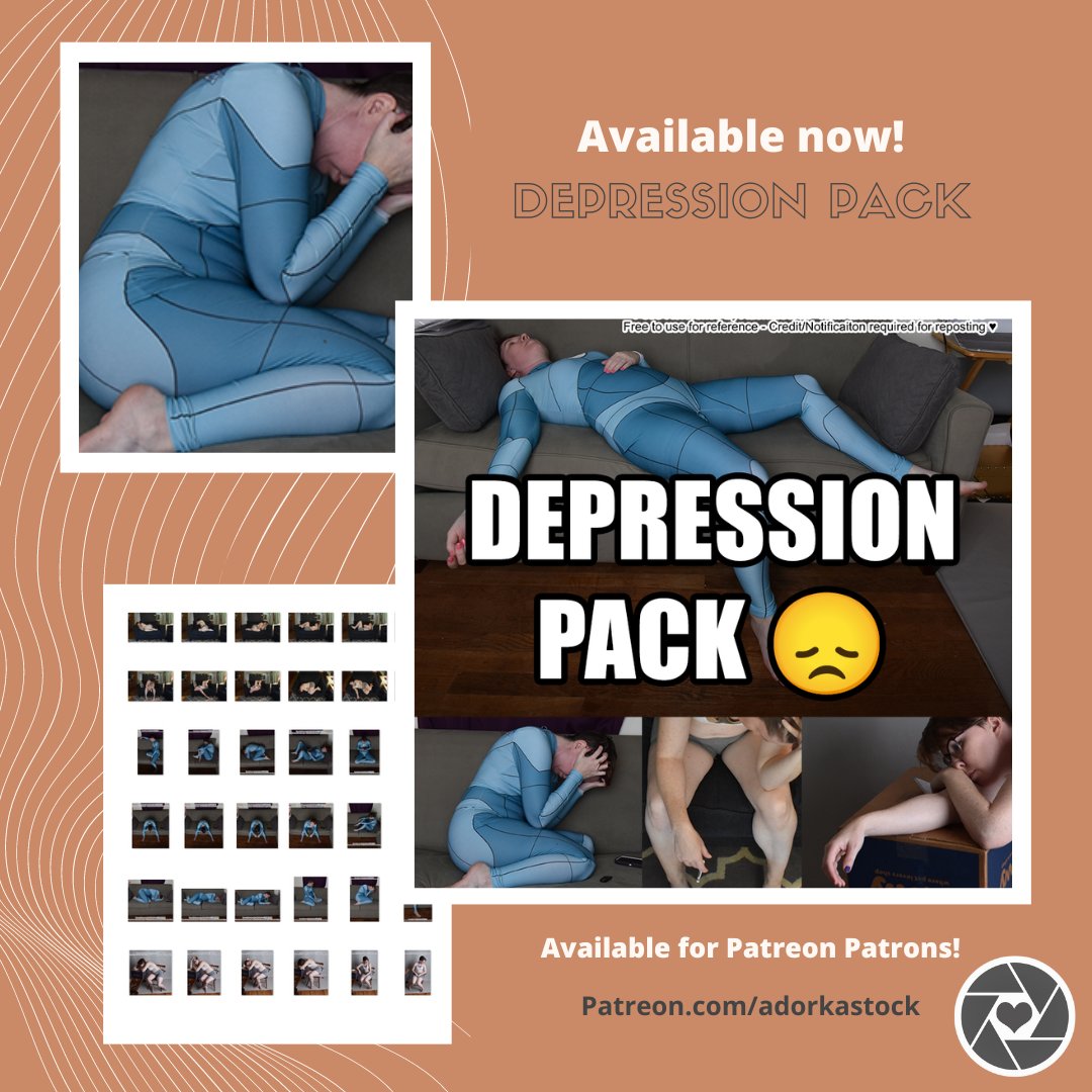 AdorkaStock's tweet photo. Our latest poll winner over on Patreon is the depression pack. 86 images in a state of sadness, sorrow, and listlessness. Non-patrons will be able to buy this pack on 9/17
#AdorkaStock #Poses #Reference #ArtReference #Drawing #ArtsHelp #Depression https://t.co/8andlw0EGQ