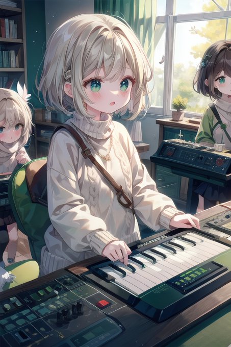 「複数の女性 ピアノ」のTwitter画像/イラスト(新着)