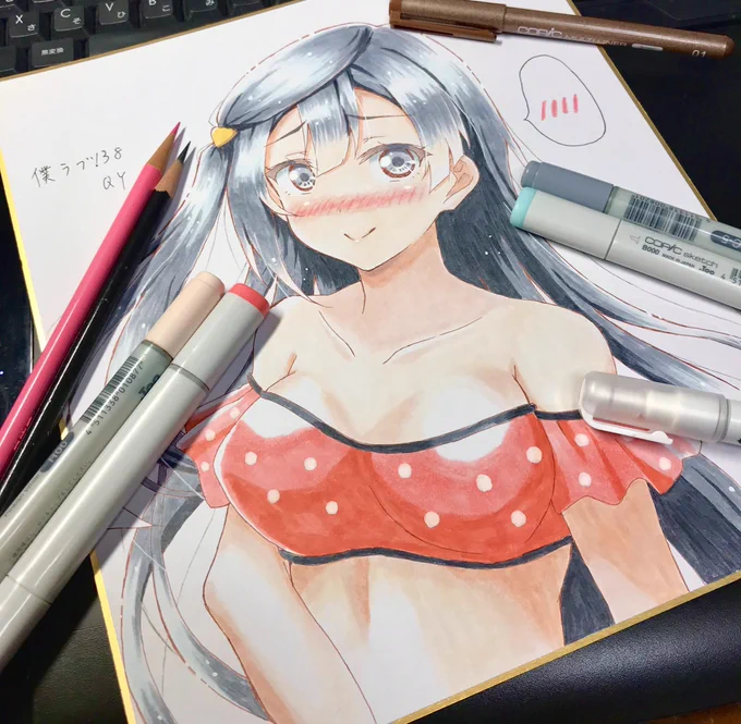 せつ菜ちゃん色紙完成〜!僕ラブに持っていきます〜 
