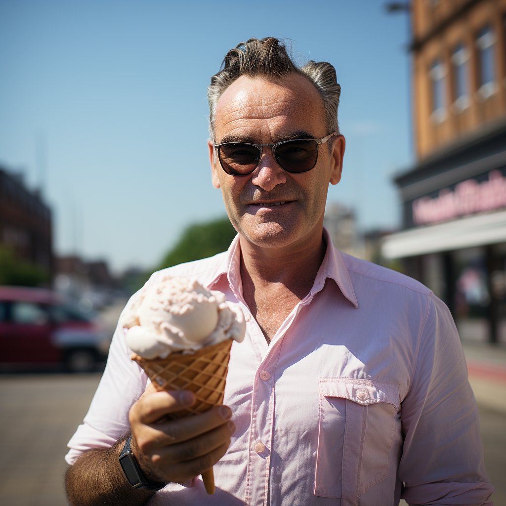 AiMorriss's tweet photo. Mozza always has a double scoop, lapping up the hot weather and beautiful sunshine #Icecream #youscream #morrissey https://t.co/NTVf1IJlb0