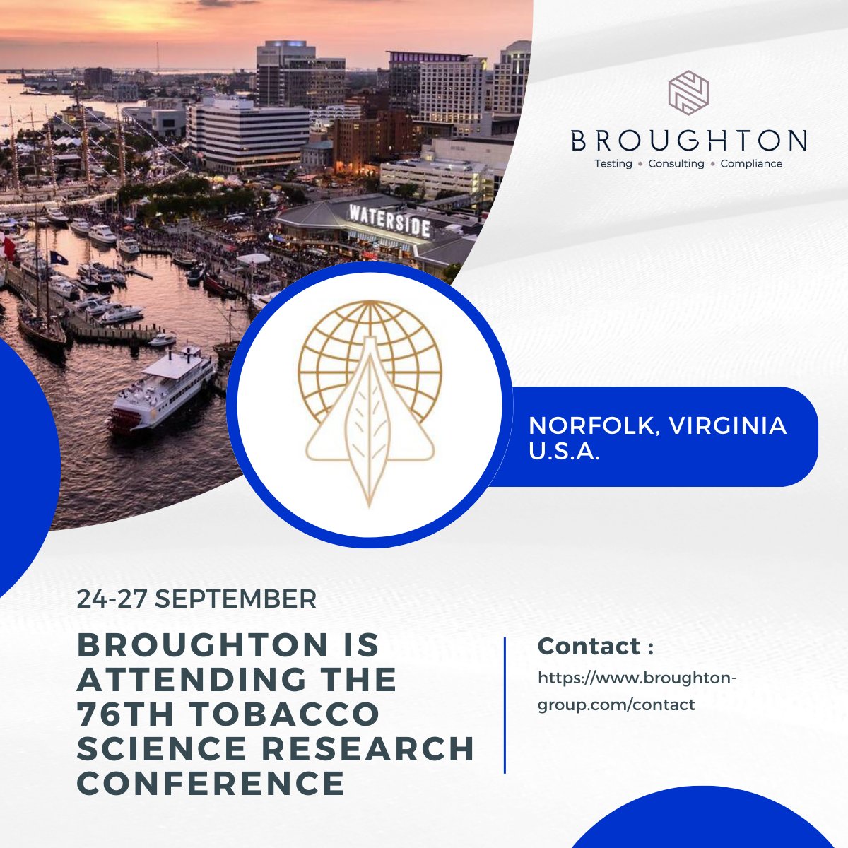 BroughtonLabs's tweet photo. Our Chief Commercial Officer, Andy Mooney, and Senior Consultant, Malcolm Saxton will be attending TSRC from 24-27 September. 

Arrange a meeting with Andy or Malcolm at the event here:

https://t.co/UUw41OZU45

#76TSRC #TSRC #harmreduction https://t.co/sSFaFpDI3n