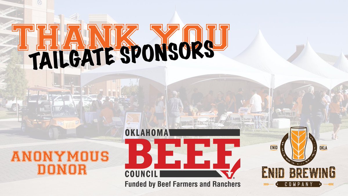 OSUFoundation's tweet photo. Mark your calendars to attend the OSU #AgNewFrontiers Tailgate on Sept. 16 from 3-6 p.m. Thanks to our generous football tailgate sponsors. We have a fun-filled afternoon planned for New Frontiers donors, alumni and friends! For details, visit https://t.co/Wu2Nfwfycd

#okstate https://t.co/ckOm2VPN9S