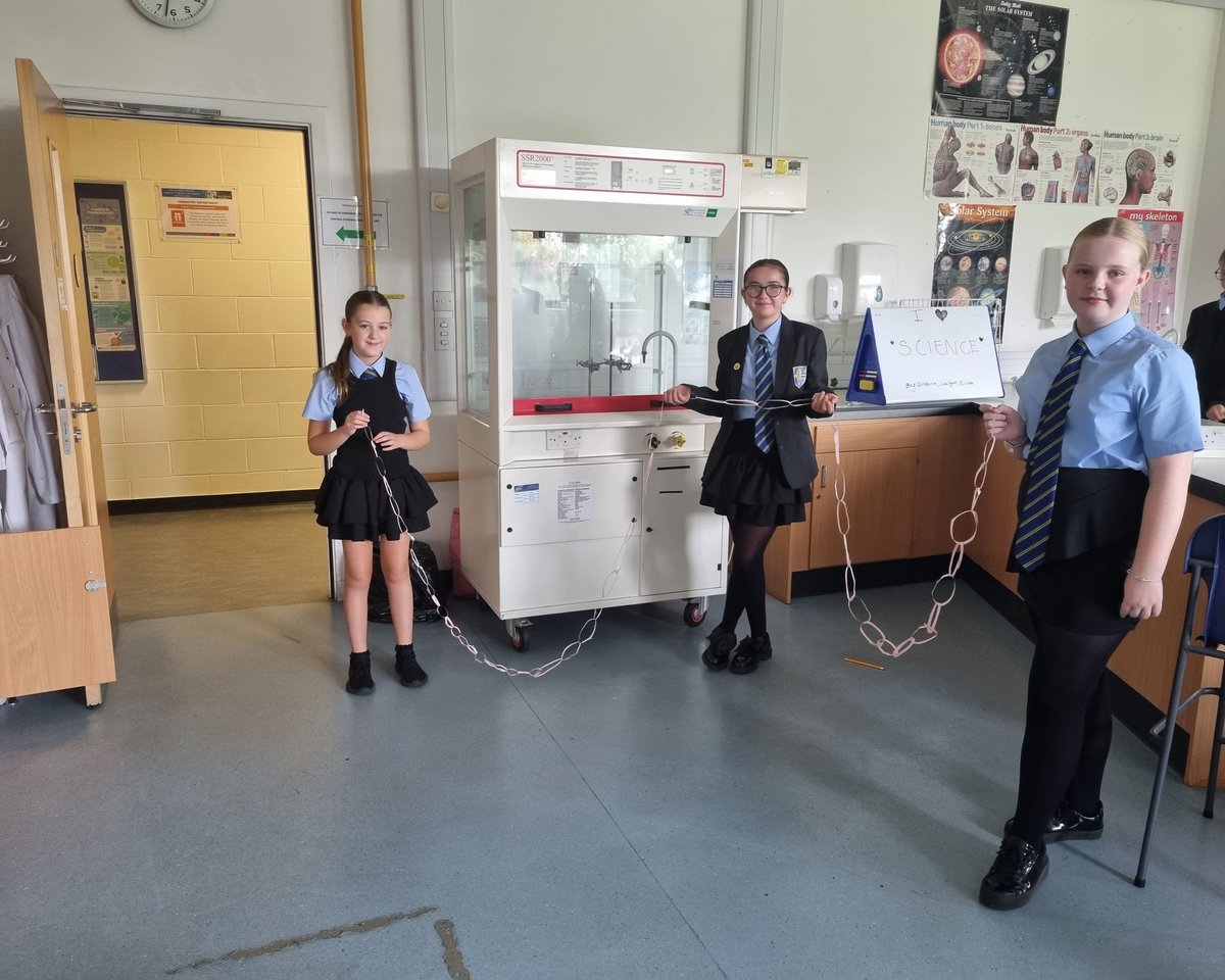 Well done to this group for winning a STEM challenge. Given one piece of A4 paper, one pair of scissors, and one roll of tape to try and make the longest paper chain in 20 minutes. Very impressive work!