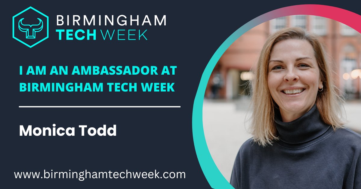 I'm thrilled to be an Ambassador at Birmingham Tech Week 2023 🚀hosted by @TechWM -> it's all about celebrating tech, nurturing progress &amp; shaping our digital future for the WM💡

Be part of the experience! Register today 👉🏻 birminghamtechweek.com

#btw2023 #BirminghamTechWeek