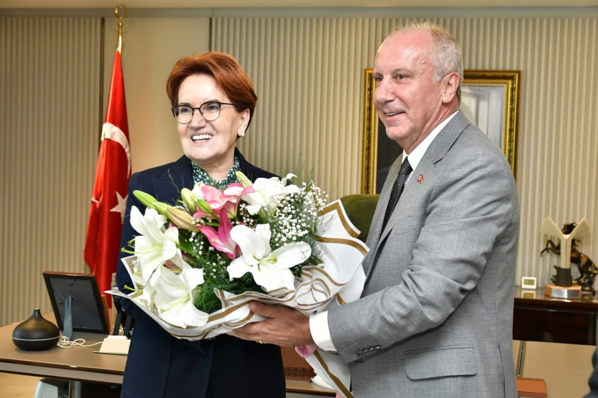 MemleketimParti's tweet photo. Genel Başkanımız Sayın Muharrem İnce, İYİ Parti Genel Başkanı Sayın Meral Akşener ile İYİ Parti Genel Merkezi'nde bir araya gelerek görüştü.  Misafirperverlikleri için kendilerine teşekkür ederiz. https://t.co/rSmvULHMRb