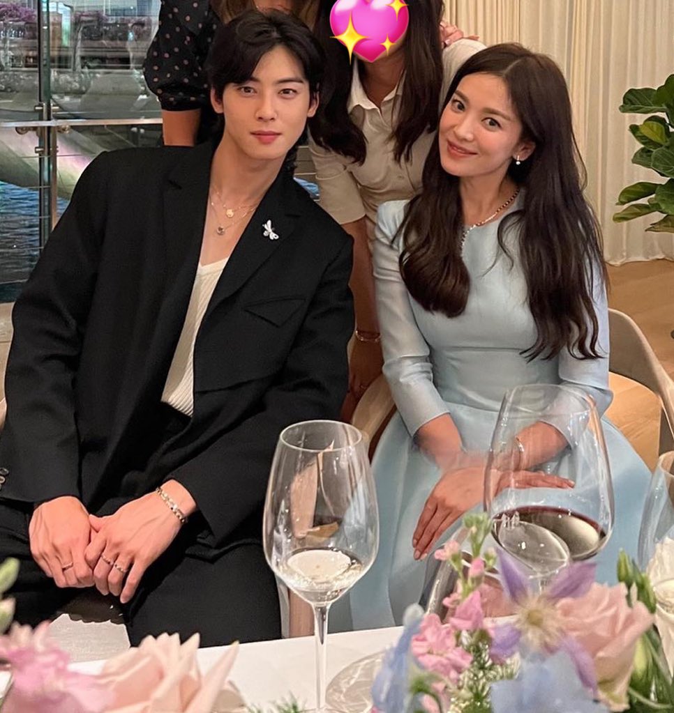 Cha Eunwoo &amp; Song Hyekyo at the Chaumet Event today.