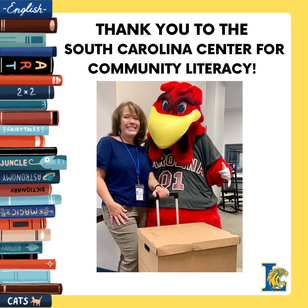 Our Librarian, Mrs. Debbie Oswald was selected to receive a jumbo surprise box of books from the UofSC Literacy Center. Congratulations and thank you, Mrs. Oswald for adding to our phenomenal library. #haiLtothee2024 #LexingtonOne #lhslearningcommons #uofscliteracy