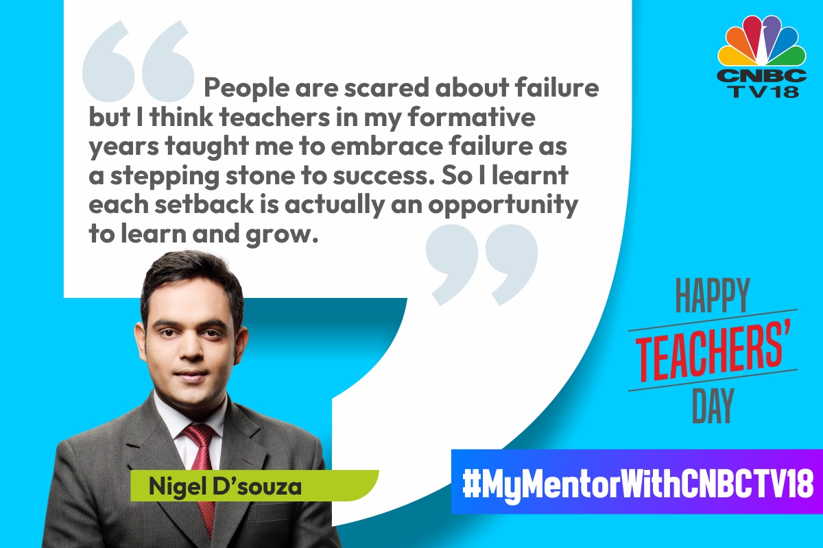 CNBCTV18News's tweet photo. This Teacher's Day, CNBC-TV18's Anchor Nigel D'Souza shares the most important lesson he has learned from his dad! 

@Nigel__DSouza
#MyMentorWithCNBCTV18 #TeachersDay #KeyLearnings https://t.co/ThG1rnHTLg