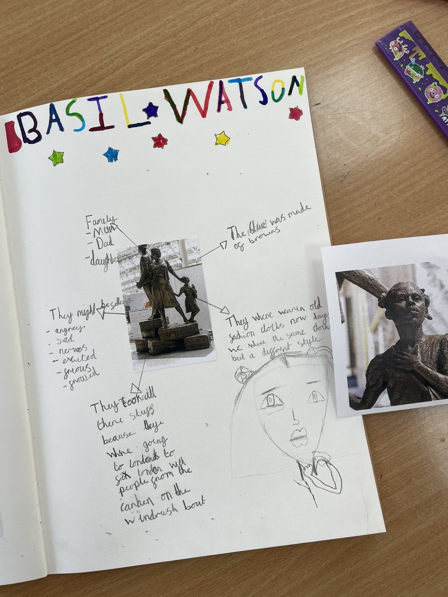 StJudesSchool's tweet photo. Birch class are learning about the Windrush through art. Today we evaluated the work of Basil Watson, a Jamaican sculptor #windrush #basilwatson #art https://t.co/xSjHkbSUGR