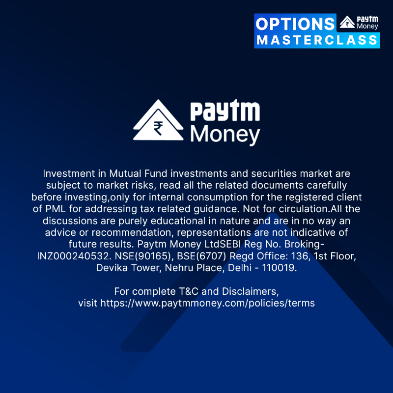 PaytmMoney's tweet photo. Witness the live market in action and take away essential lessons of Options trading from our Masterclass with @KushBohra

Date - 16th Sep, Sat
Time - 9:30 AM - 5:30 PM
Location- Andheri, Mumbai

#Masterclass #ProOptionsTrading #LearnWithPaytmMoney #PaytmMoney
