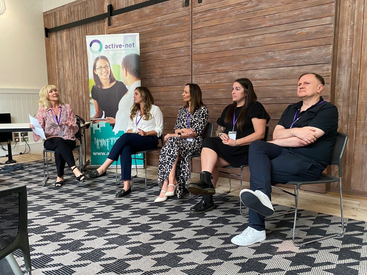 At <a href="/_activenet/">active-net</a> Scotland with <a href="/AquabatiqueZoe/">Zoe Cooper</a> on the keynote panel discussing “Recruiting and retaining team members”.  A vitally important subject in leisure, with swimming teacher and lifeguard shortages.

#activenetscotland23