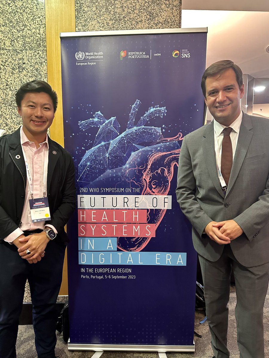Wonderful meeting with <a href="/RBaptistaLeite/">Ricardo B. Leite</a> earlier today at #WHOisDigital2023 – excited to hear about your vision for @IDAIR_Geneva and looking forward to continue working together to advance #AIforHealth in #globalhealth! 🫱🏽‍🫲🏼