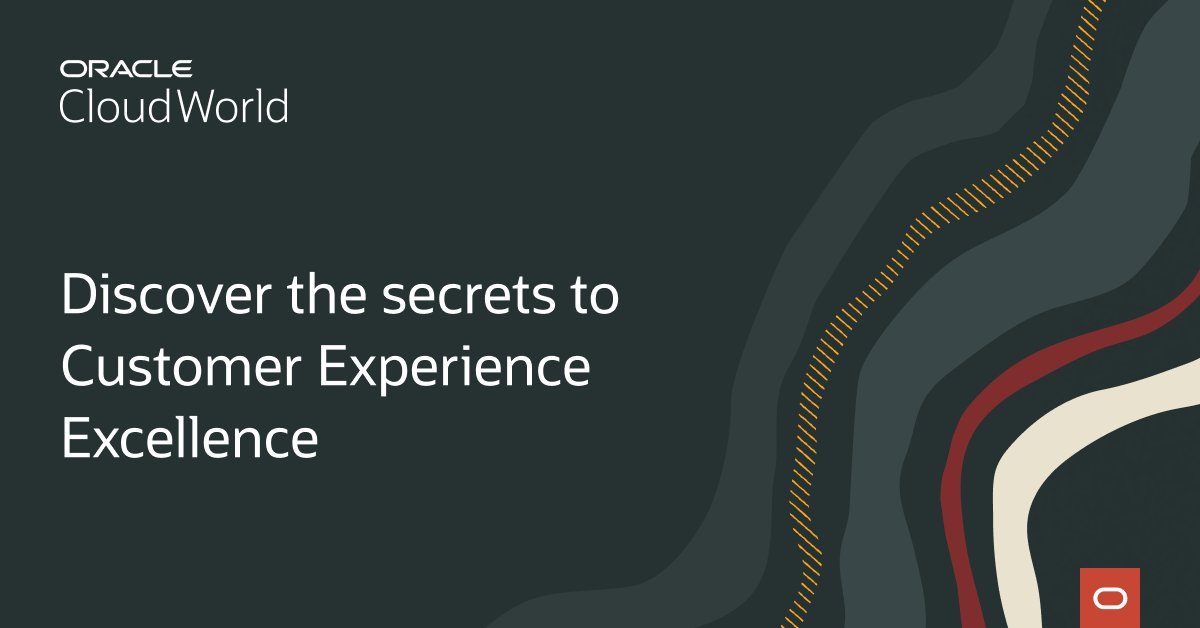 CJArciga's tweet photo. Hear from @Oracle’s leaders, partners, and customers as they share their secrets on delivering exceptional customer experiences and maximizing sales efficiency at #CloudWorld: https://t.co/GX34uUenJb:::: https://t.co/LF6CJRkhE3
