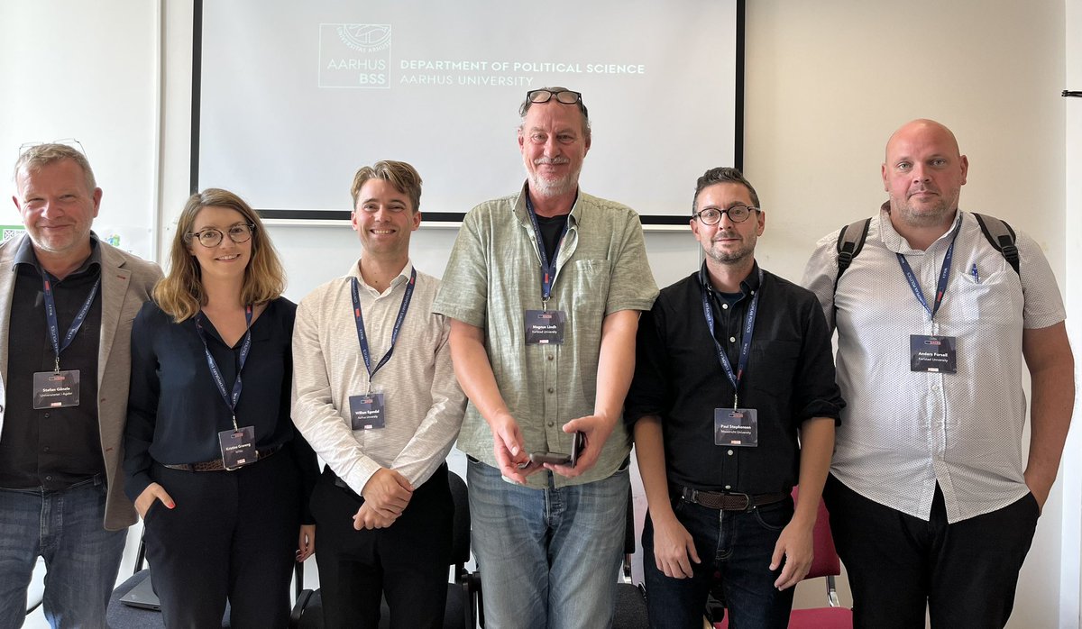 PaulJStephenson's tweet photo. Thanks @StefanGlaenzer for chairing our #UACES2023 panel on cross-border cooperation and negotiation w/ 4 panelists @WEgendal #informalism @UACES @FasosMaastricht Great to present work on #TENs and single market integration from #JEI special issue edited by Raudla &amp; Spendzharova https://t.co/wSwFgtKwS4
