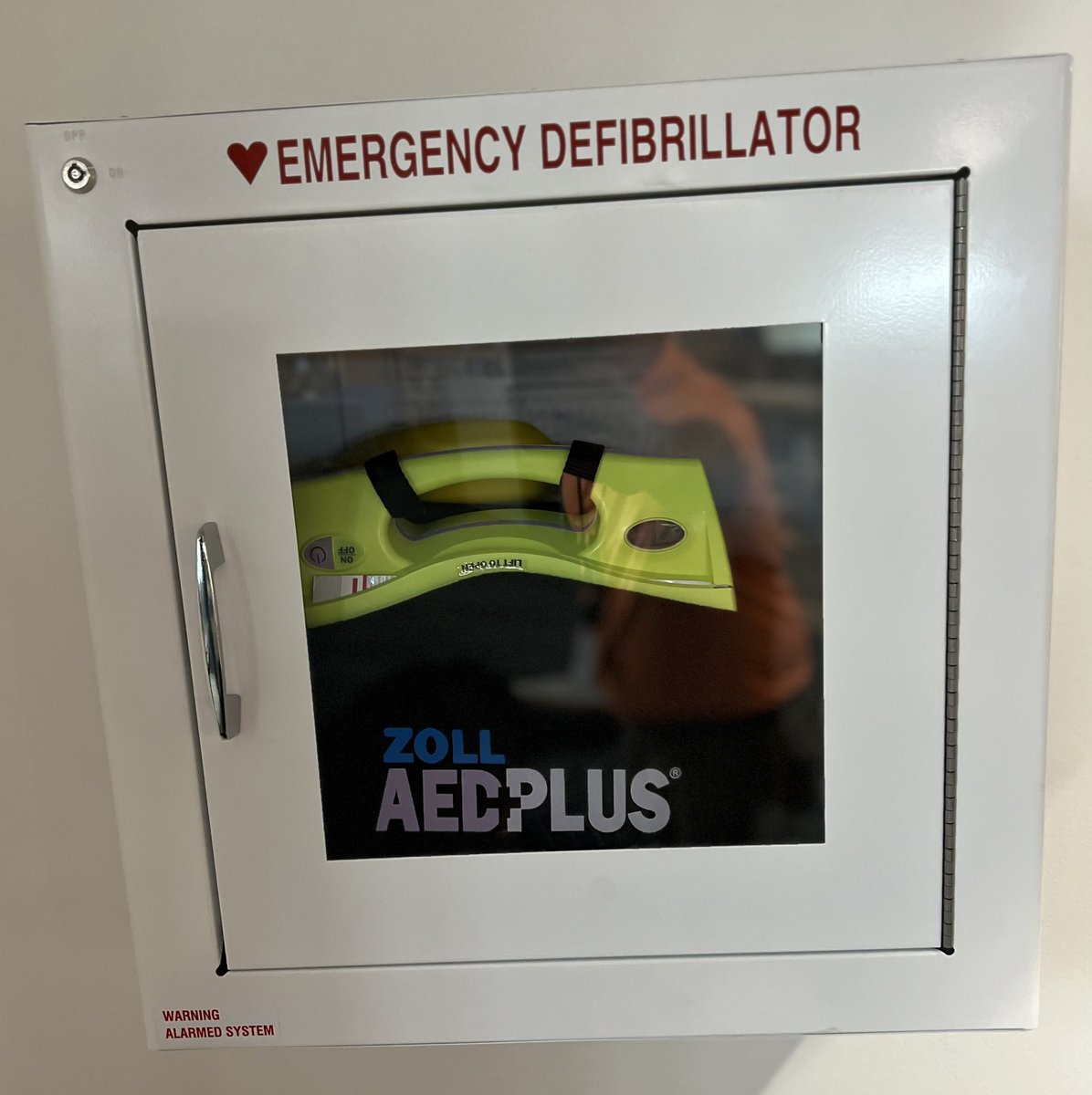 Today is <a href="/nsaahome/">NSAA</a> “Check Your AED Battery Day”, so Mr. Behrens and Nurse Thompson made sure all 5 of Westview’s AED’s were ready to go in case an emergency arises!

#NSAAHeartSmart