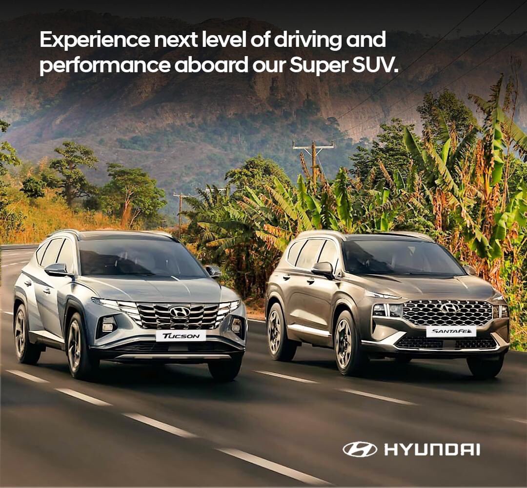 HyundaiWorldGh's tweet photo. No matter where you travel, you will always do it with style with our wide range of SUVs availble. Experiece the next level of driving and performance aboard.
.
.
.
.
.
.
.
.
#supersuv #suv #performance #style #travel #NextLevel #tucson #santafe #hyundai #ghana https://t.co/BGnzUL3eAn