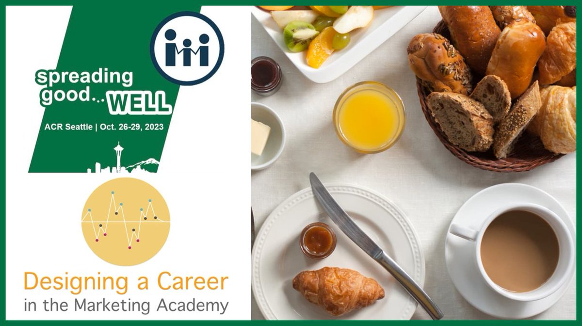 DCMA alums, if you are attending #ACR2023, come have breakfast with us on Saturday, Oct. 28 between 7:30 and 9:00 AM! There will be a reserved seating section near the lobby of the conference hotel marked with DCMA signage. No RSVP required. 😁 <a href="/aconsres/">Association for Consumer Research (ACR)</a>