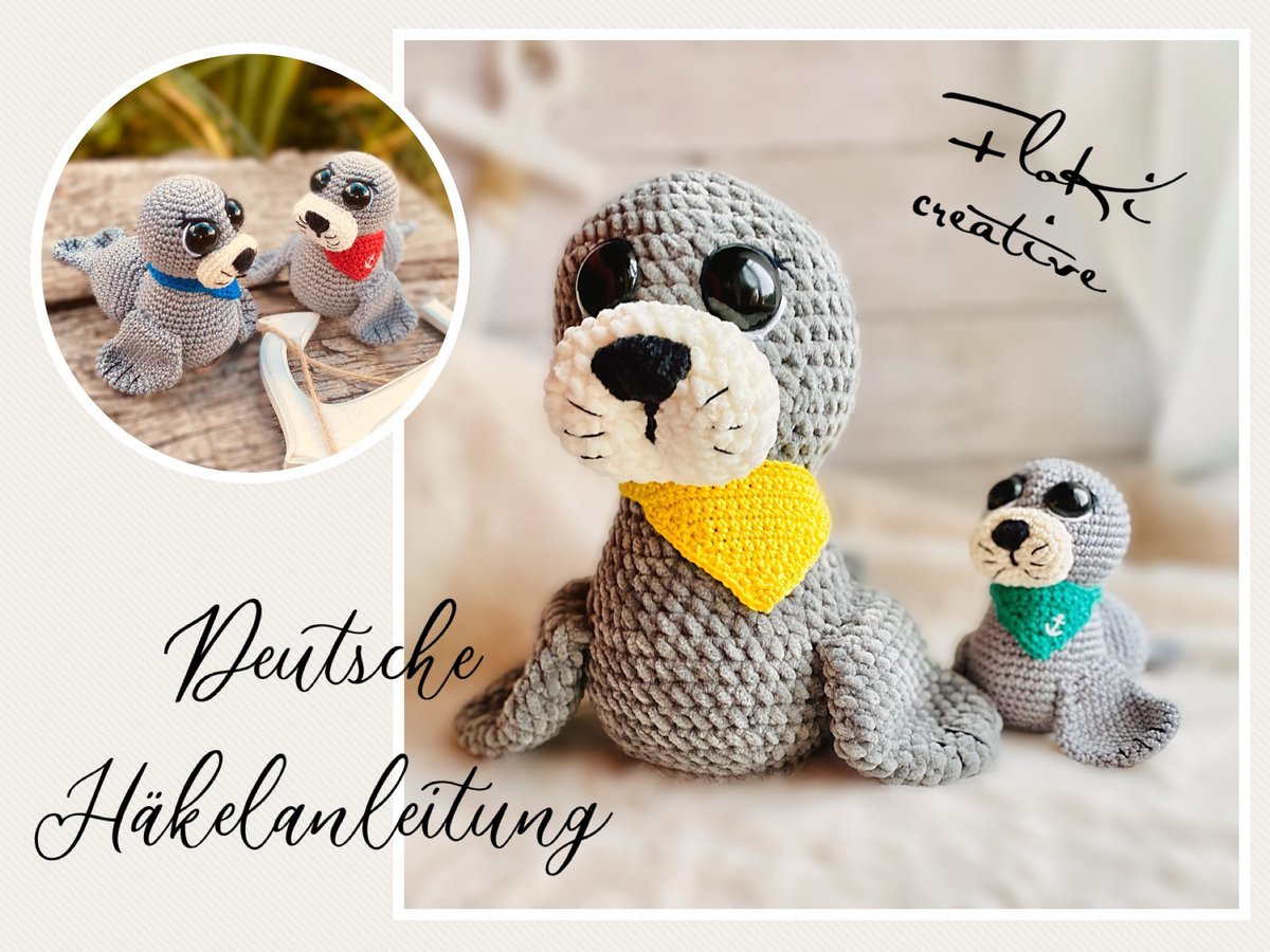 Crazy_Patterns's tweet photo. Häkelanleitung Robbe Roberta, deutsch Amigurumi
https://t.co/p1GSauiTtT
#häkeln #Häkelanleitung #Amigurumi #Robbe #wassertiere #Seal #Heuler #meertiere #crazypatterns https://t.co/rioCrfJVjd