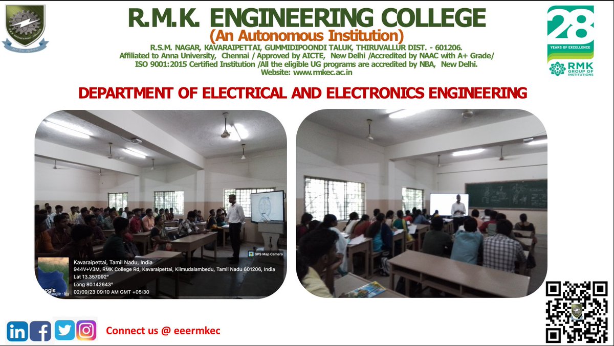 eeermkec's tweet photo. DEPARTMENT OF ELECTRICAL AND ELECTRONICS ENGINEERING
PRESENTS SPECIAL LECTURE ON
"INTRODUCTION TO DC MACHINES"

SPEAKER
Dr. R JAYAPRAKASH,Ph.D.,
Associate Professor
VIT-Chennai Campus. https://t.co/9rVBKWjdkE