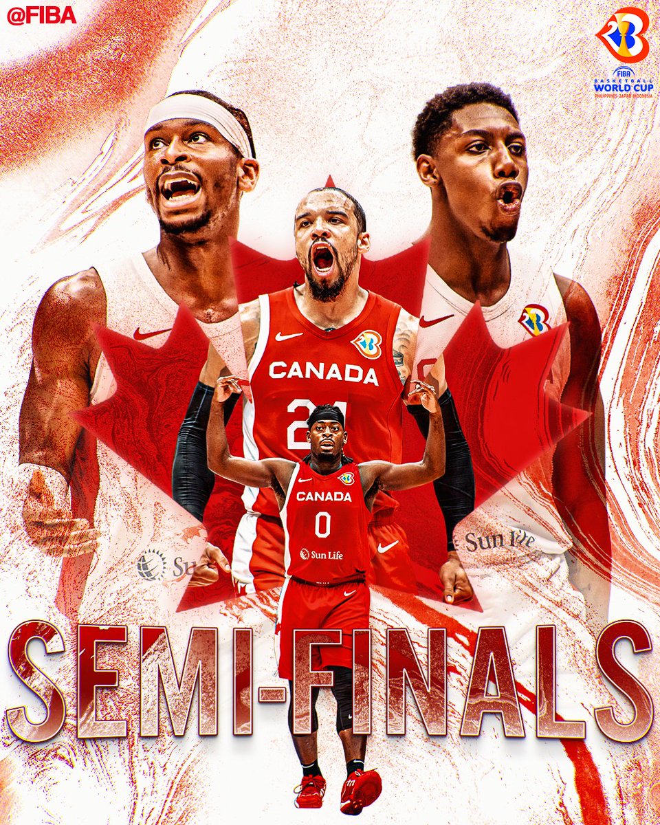 WAKE UP CANADA, YOU'RE GOING TO THE WORLD CUP SEMI-FINALS 🇨🇦

#FIBAWC x #WinForCanada