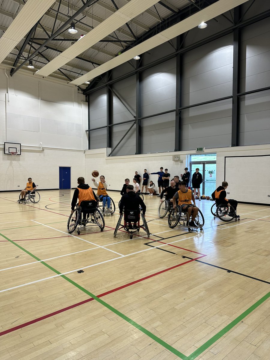 WestLoCollege's tweet photo. A big thank you to Tina Gordon, who is the Head Coach of Lothian Phoenix- the wheelchair basketball team in West Lothian. Tina is also the Disability Inclusion Manager at Basketball Scotland, and ran the session for the students! https://t.co/8l1Lou8vRT