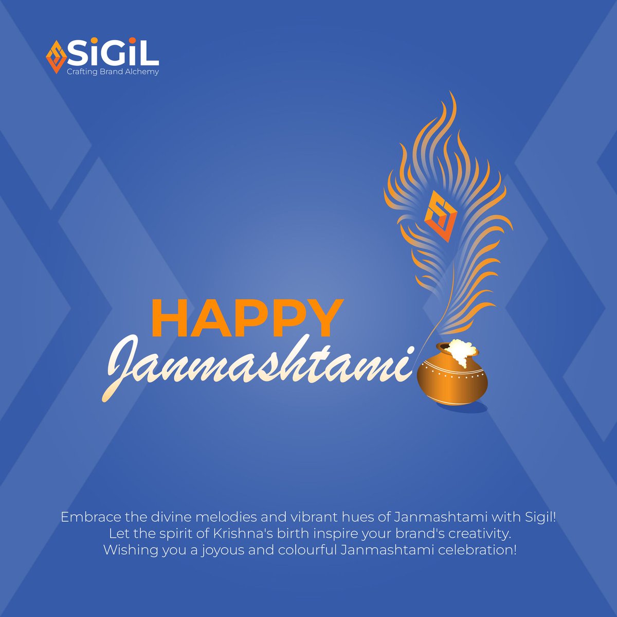 Sigil_Alchemy's tweet photo. 🎊 This Janmashtami, unlock the divine potential of your brand with Sigil! 🌟Let us craft marketing strategies that'll make your brand shine as bright as Lord Krishna's aura. Embrace the festivities, and let's create brand magic together.🙌 #Janmashtami #BrandMagic #Sigil #SIGIL https://t.co/536kG2XQPK