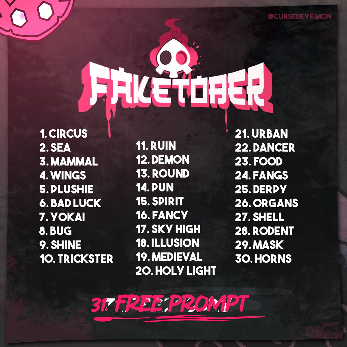 cursedeya's tweet photo. Faketober 2023🌚

#Pokemon #Fakemon #Faketober https://t.co/oE0fLgAoAE