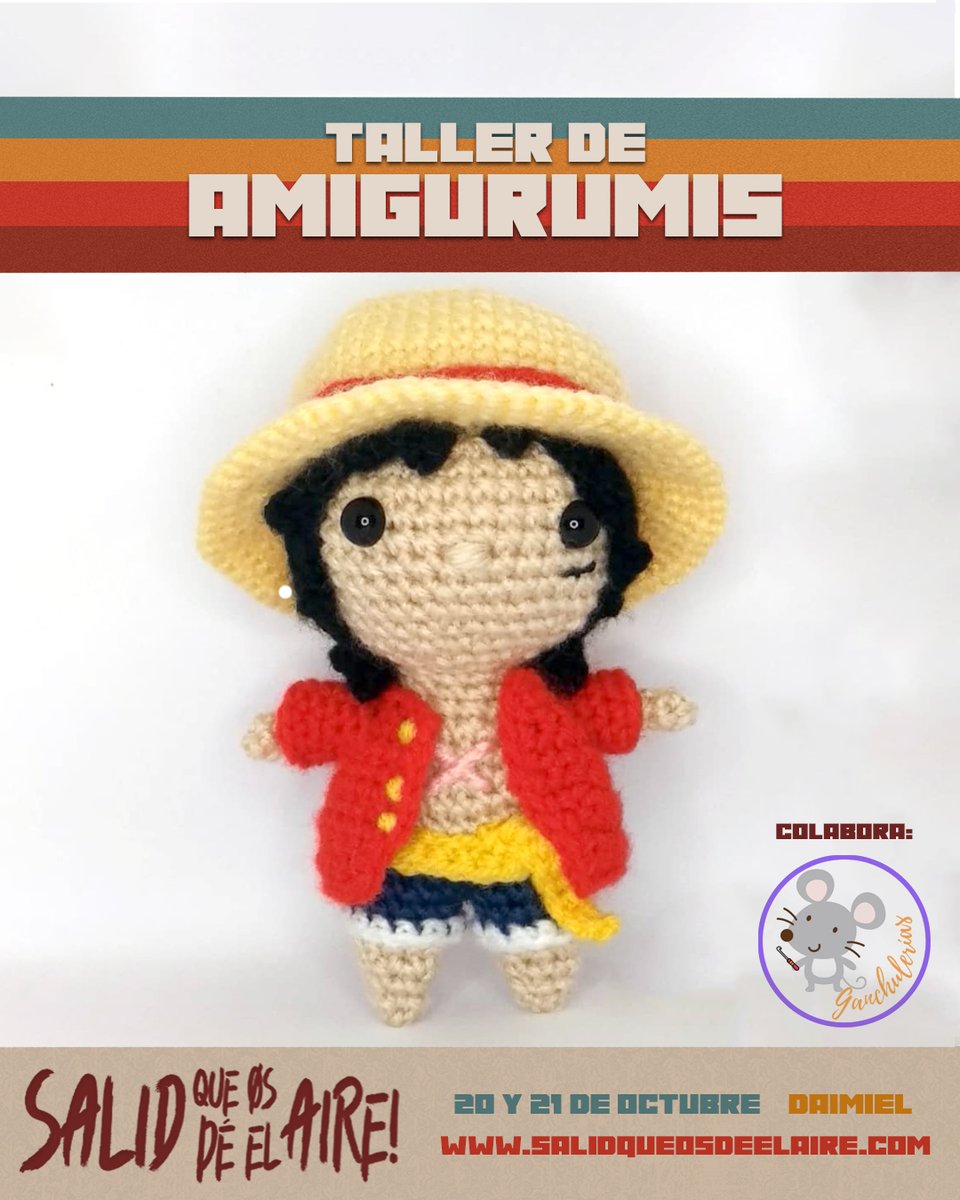 TALLER DE AMIGURUMIS 🧶¿Amigu...ké? Pues pequeños muñecos tejidos mediante técnicas de croché o ganchillo, y si quieres aprender a crearlos, este es tu taller. Además, como no podía ser de otra manera, ¡repetimos con Marina, de <a href="/ganchulerias/">Ganchulerías</a>!

🚨 Inscripciones IN SITU.