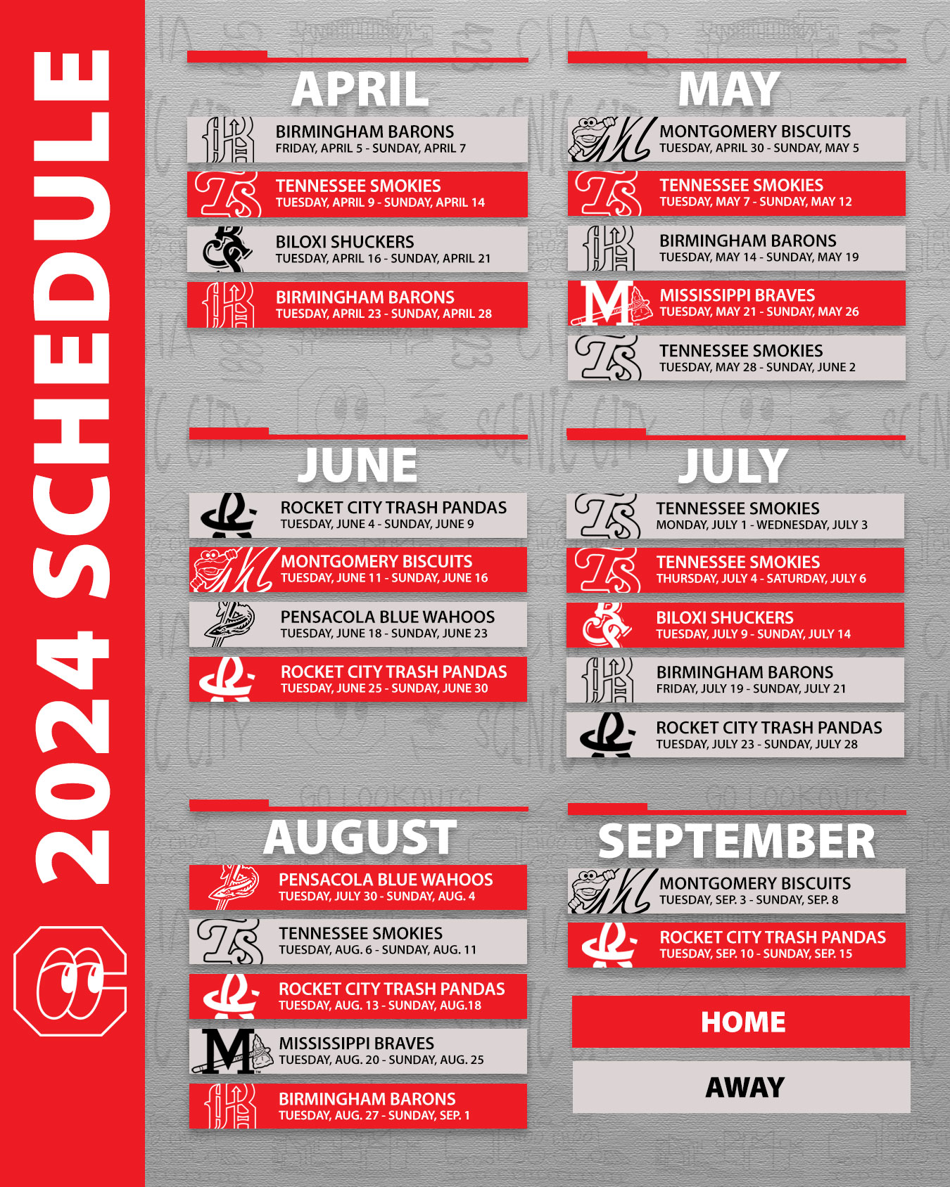 Lookouts Schedule 2024 tanya quintina