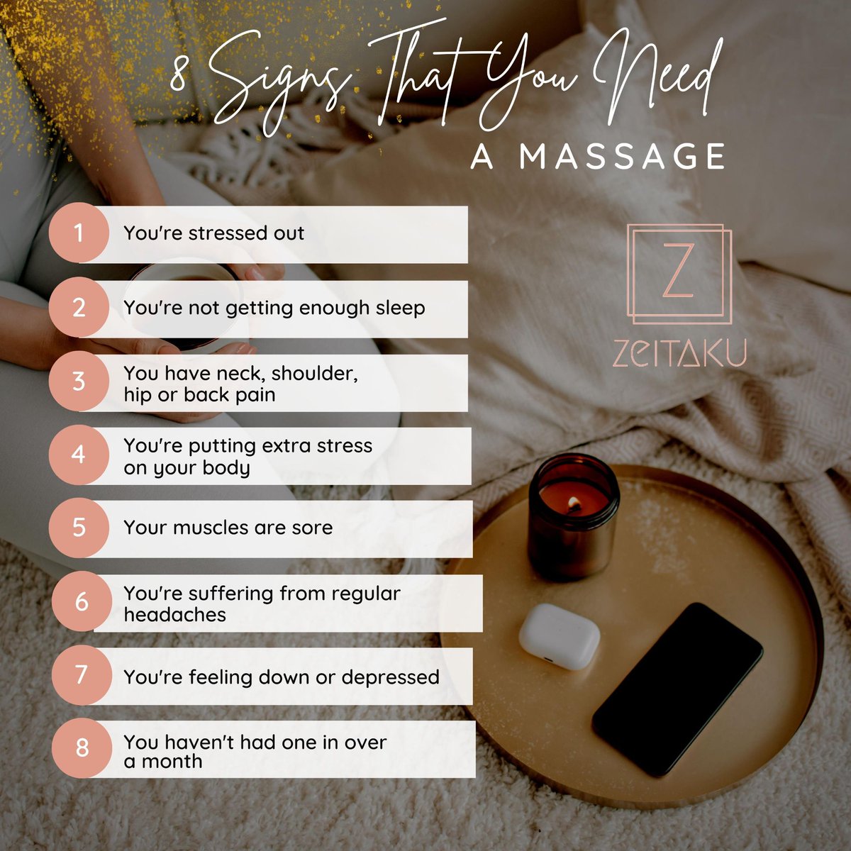 Whether you spend your days working in an office, chasing after kids, or training for sporting events, your body is likely to be stressed. Your body produces pain.
----
🌐 zeitakucandle.com
.
#zeitaku #candlecompany #sensualmassagecandles #massagecandles #customfragrances