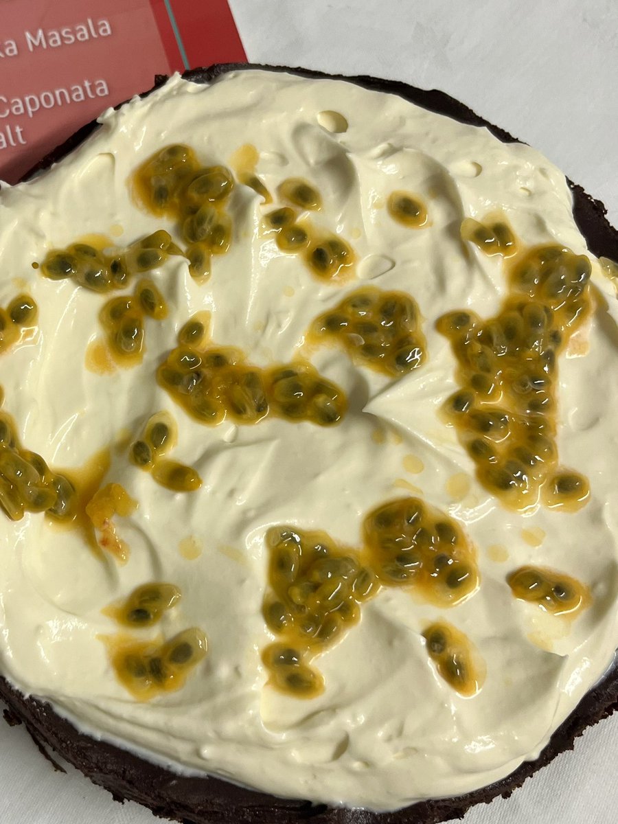 #CakeWeekUk

And a twist on the classic.

Mississippi Mud Pie with whipped Coconut Greek Yogurt & Passion Fruit

Baked like a cake 🎂
Called a Pie 🥧 

Veering towards a cake!..