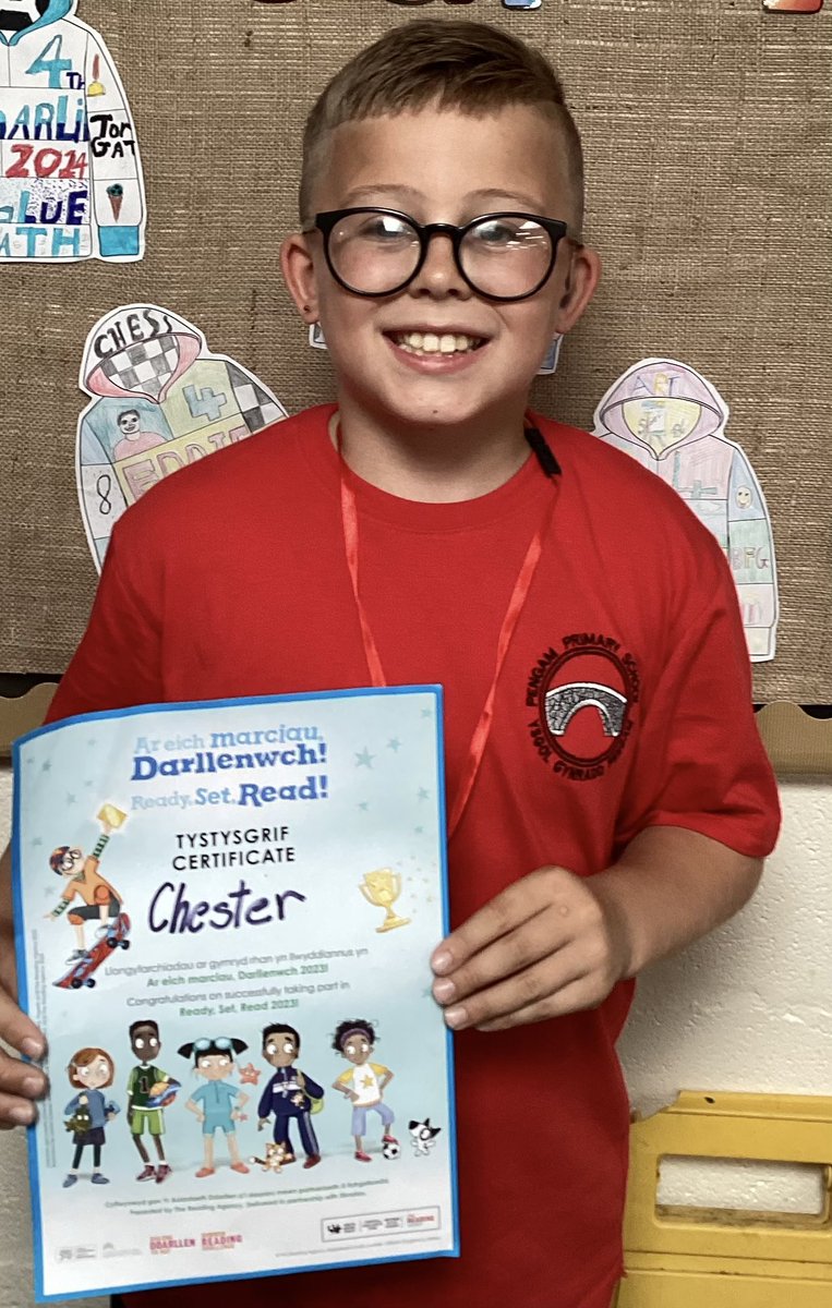 We are so proud of lots of our children who completed the <a href="/CaerphillyLibs/">Llyfrgelloedd Caerffili | Caerphilly Libraries</a> summer reading challenge over the holidays!📖Here is CP proudly showing off his certificate and medal!🏅