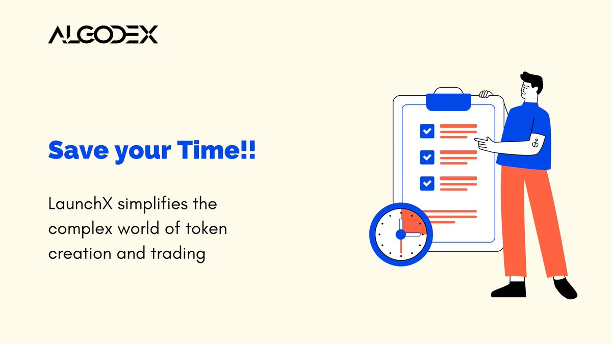 Time is precious, and LaunchX values yours. We simplify token creation, making it accessible to all.

Join Now - app.algodex.com/launchpad/crea…

#launchX #Algodex #Algorand #tradelikeapro