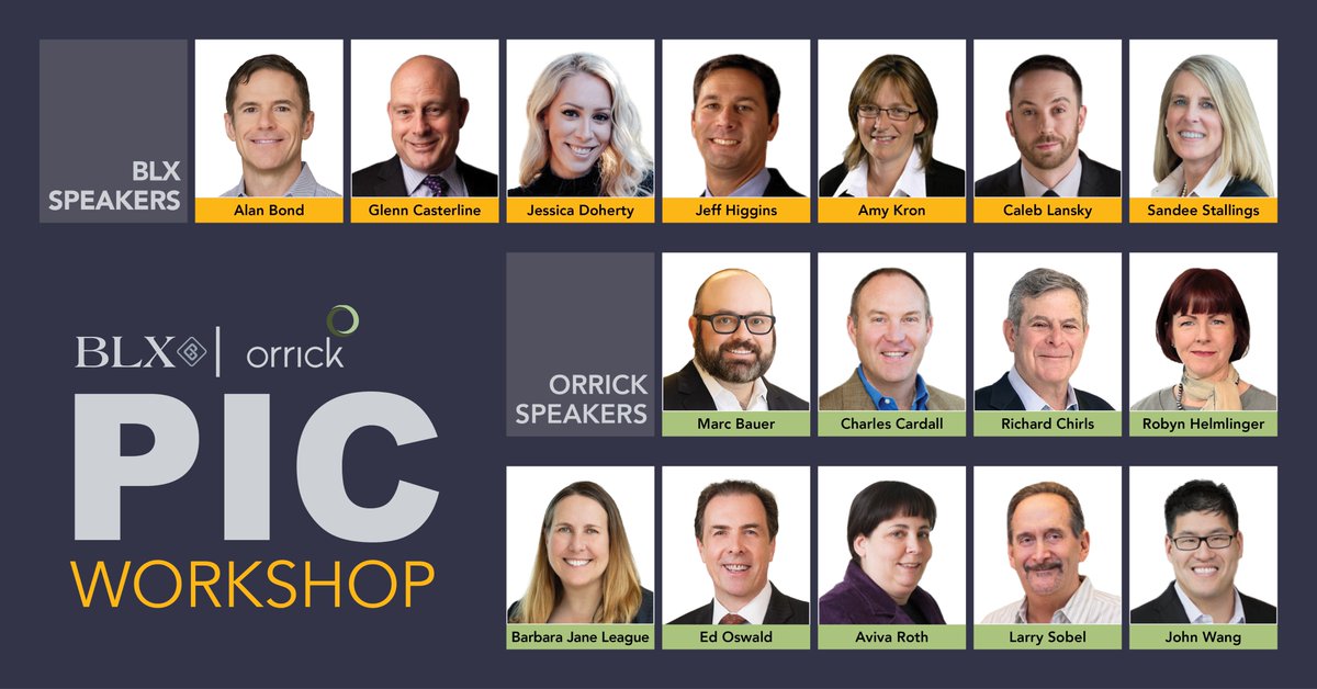 Meet the lineup for the 2023 BLX and Orrick Post-Issuance Compliance Workshop. Click below for more information on the workshop and to register.
#taxcompliance #taxexemptbonds #municipalbonds #postissuancecompliance
blxgroup.com/picworkshop2023