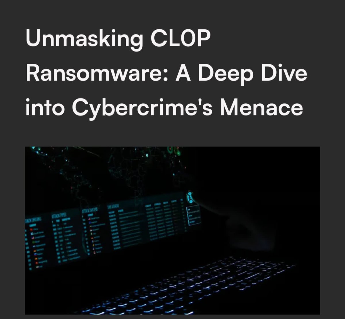 FalconFeedsio's tweet photo. 🔍 Just published! Our in-depth research on #Cl0p Ransomware reveals tactics and attack vectors. Don’t miss our insights on how this notorious group operates.
Read the full blog : https://t.co/tixDBHs3zT

#CyberSecurity #ThreatIntelligence #InfoSec https://t.co/Js3EAoasUX