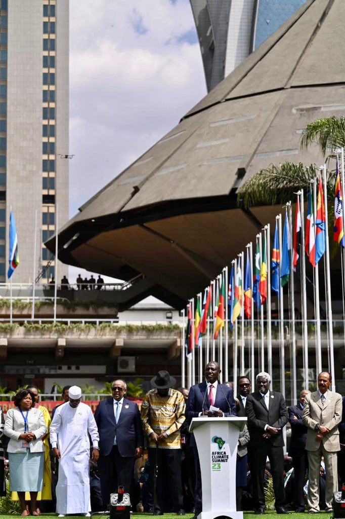 History has been made in Nairobi. 

H.E. President, Republic Of Kenya and Chairman of CAHOSCC at the <a href="/_AfricanUnion/">African Union</a> Dr <a href="/WilliamsRuto/">William Samoei Ruto, PhD</a> leads Heads of State and Government in unveiling the 'African Leaders Nairobi Declaration on Climate Change and Call to Action' as the curtains