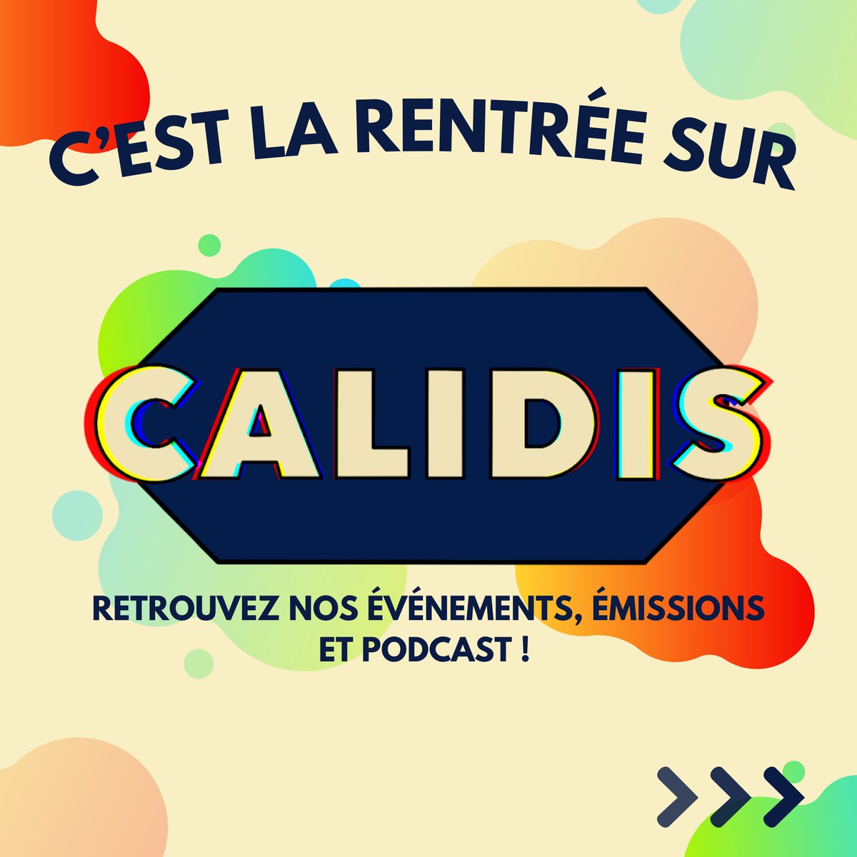 CalidisRadio's tweet photo. ✨ Nous sommes de retour ! ✨

De nombreux événements et émissions sont en préparation...⌛

Pour cette rentrée, nous vous proposerons notre tout nouveau programme d'actualité locale, ce vendredi à 18h. 🗞️

Et samedi, nous vous retrouverons au forum des associations de Vichy !🏅 https://t.co/pDRIqVUSU0